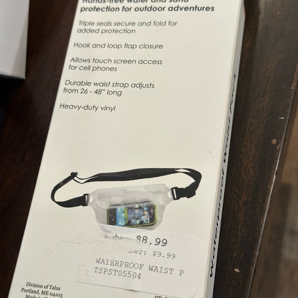 Waterproof Waist Pouch with Black Strap